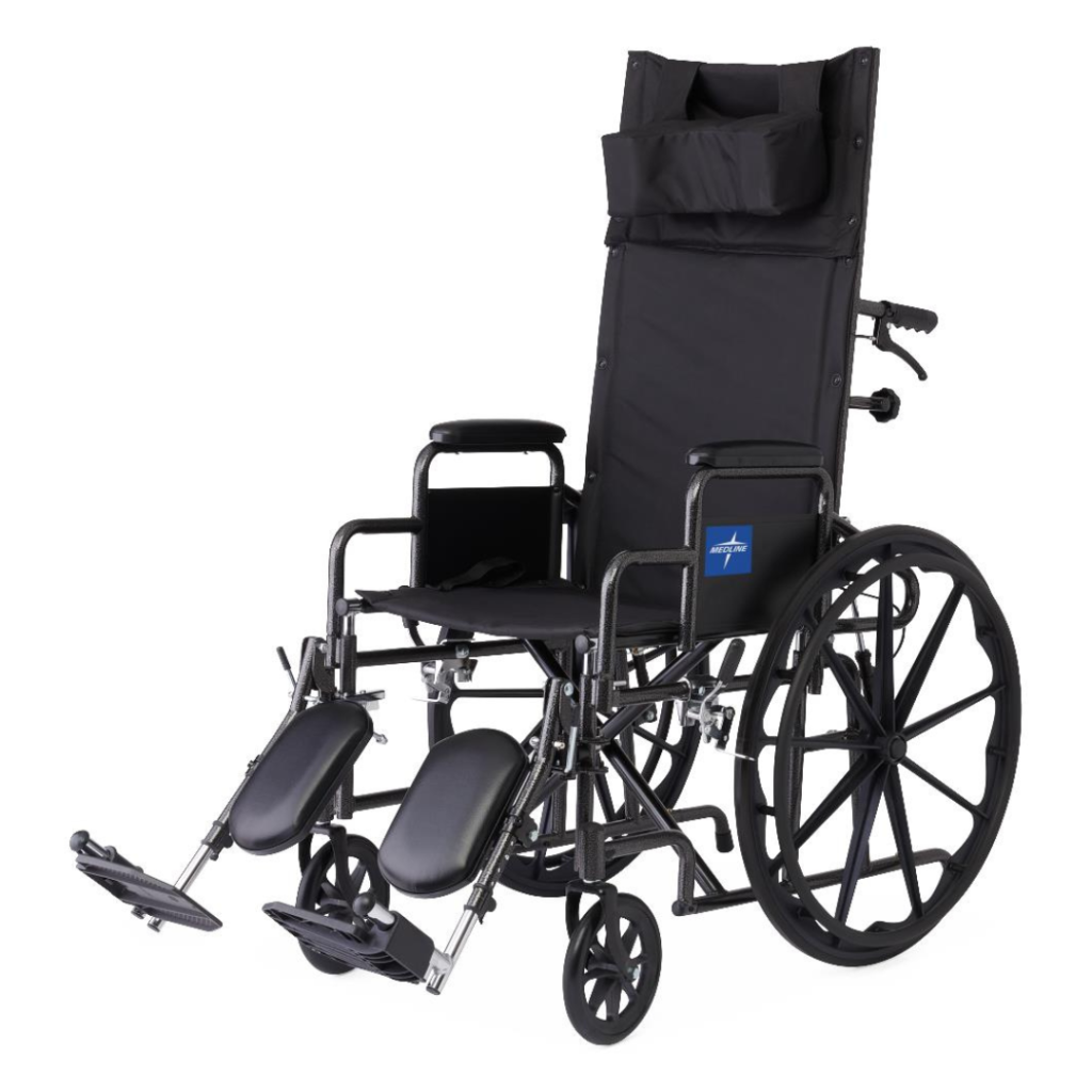 High Back Reclining Wheelchair by Medline from Wise Owl Medical Supply